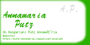 annamaria putz business card